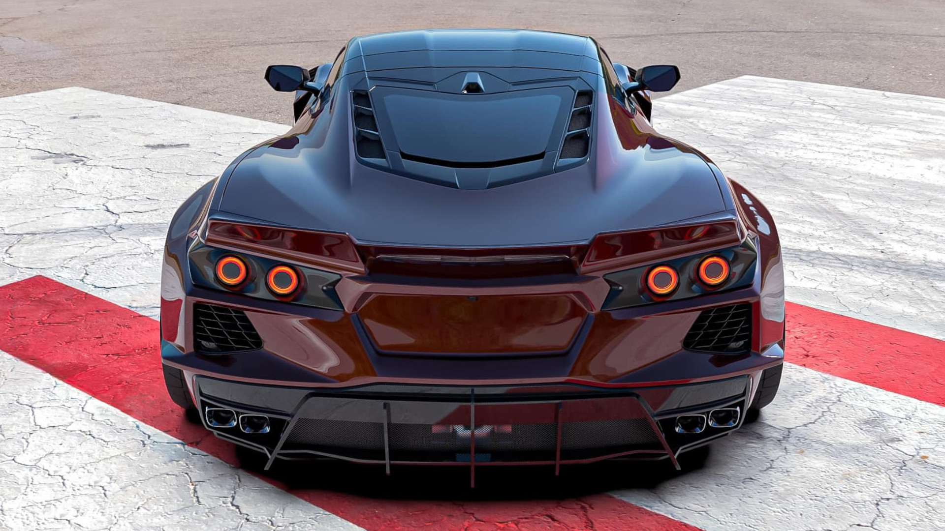 C8 Chevy Corvette With Round Taillights Mod Doesn’t Look Awful