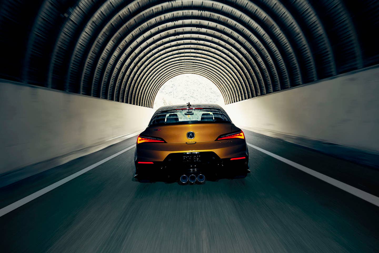 2024 Acura Integra Type S in a tunnel