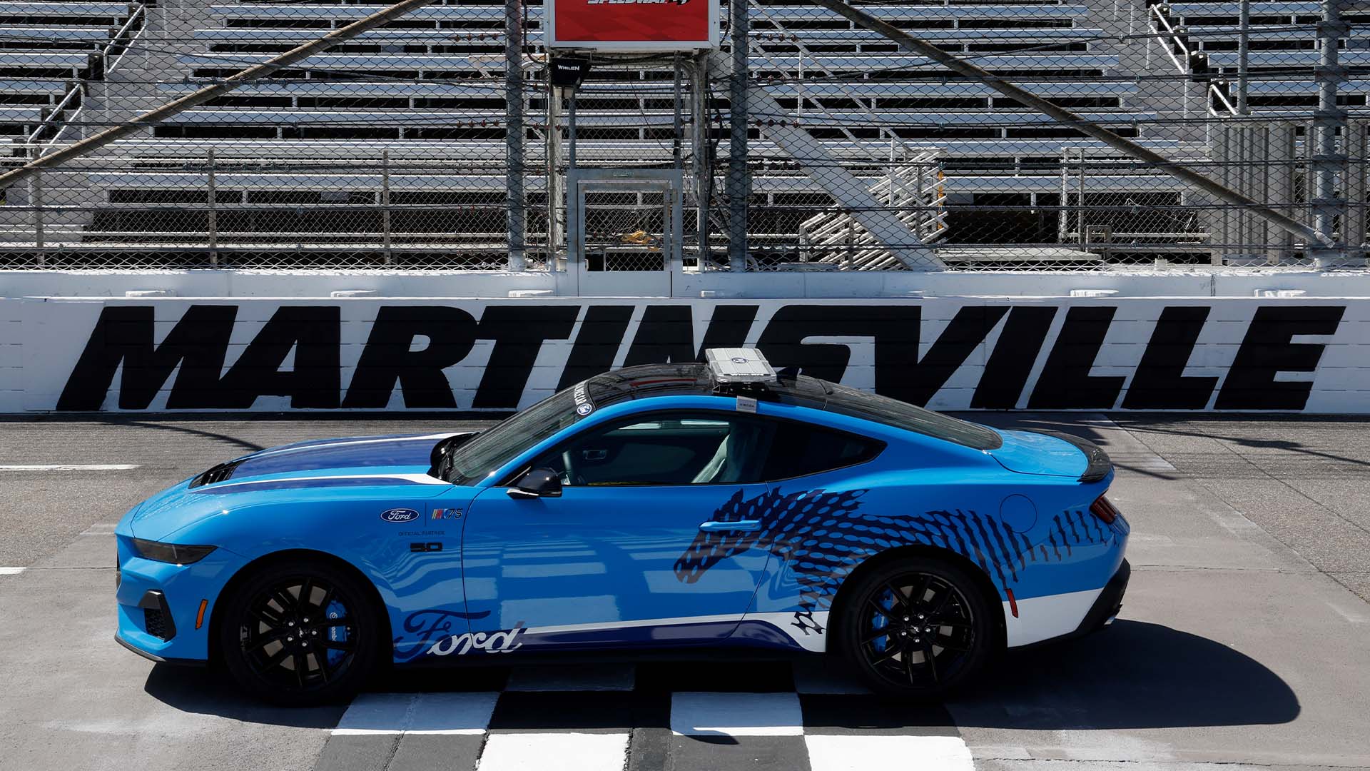 A 2024 Ford Mustang GT in Grabber Blue Is NASCAR's Sweet New Pace Car