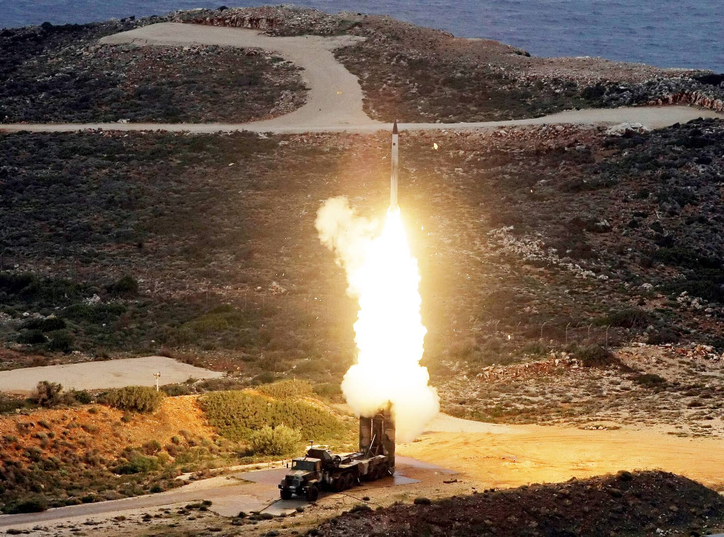 A Greek S-300PMU-1 during a military exercise near Chania on the island of Crete in 2013. <em>Costas Metaxakis/AFP via Getty Images</em>