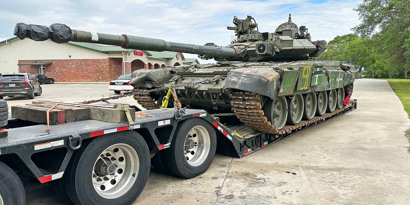 The Russian T-90A tank left for two days at a Louisiana truck stop appears to be headed for the Aberdeen Test Center in Maryland.