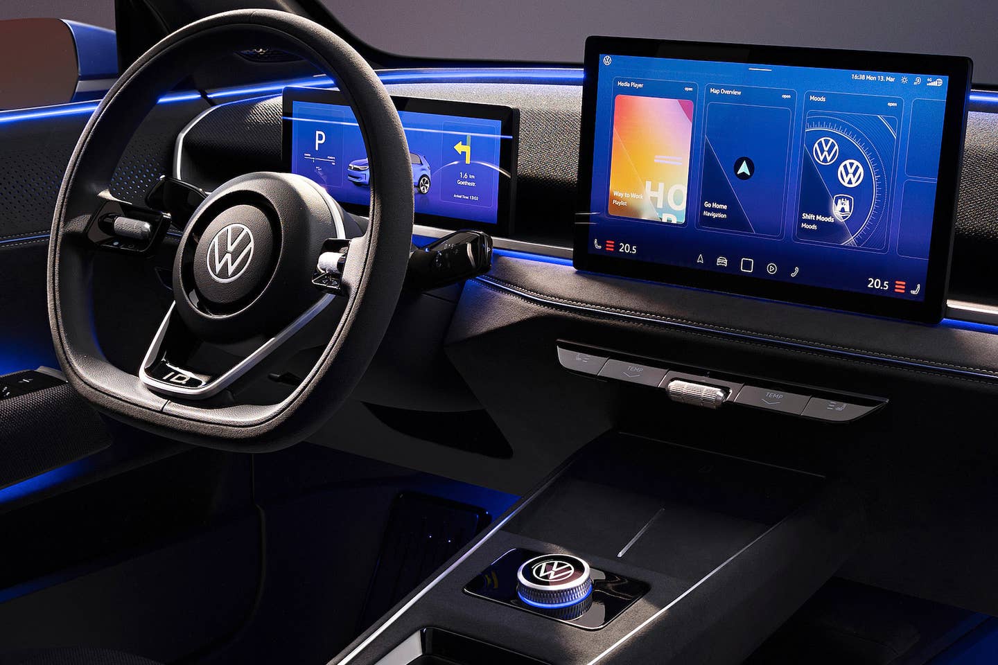 VW ID.2all concept physical controls