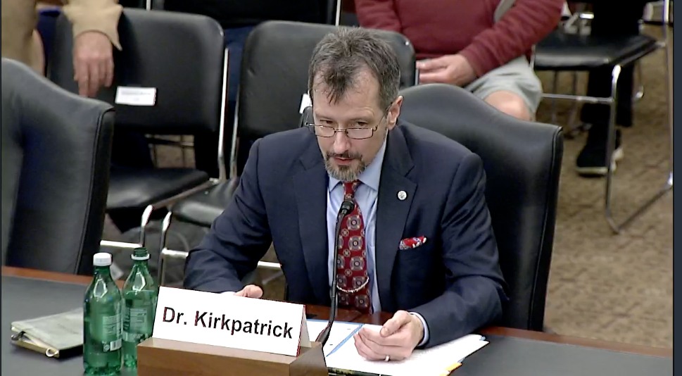 AARO head Sean Kirkpatrick said there are "indicators that some [UAPs] are related to foreign capabilities." (U.S. Senate screencap)