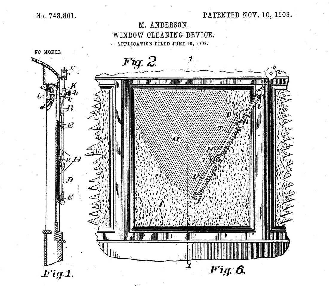 The patent drawing for Anderson's invention. <em>USPTO</em>