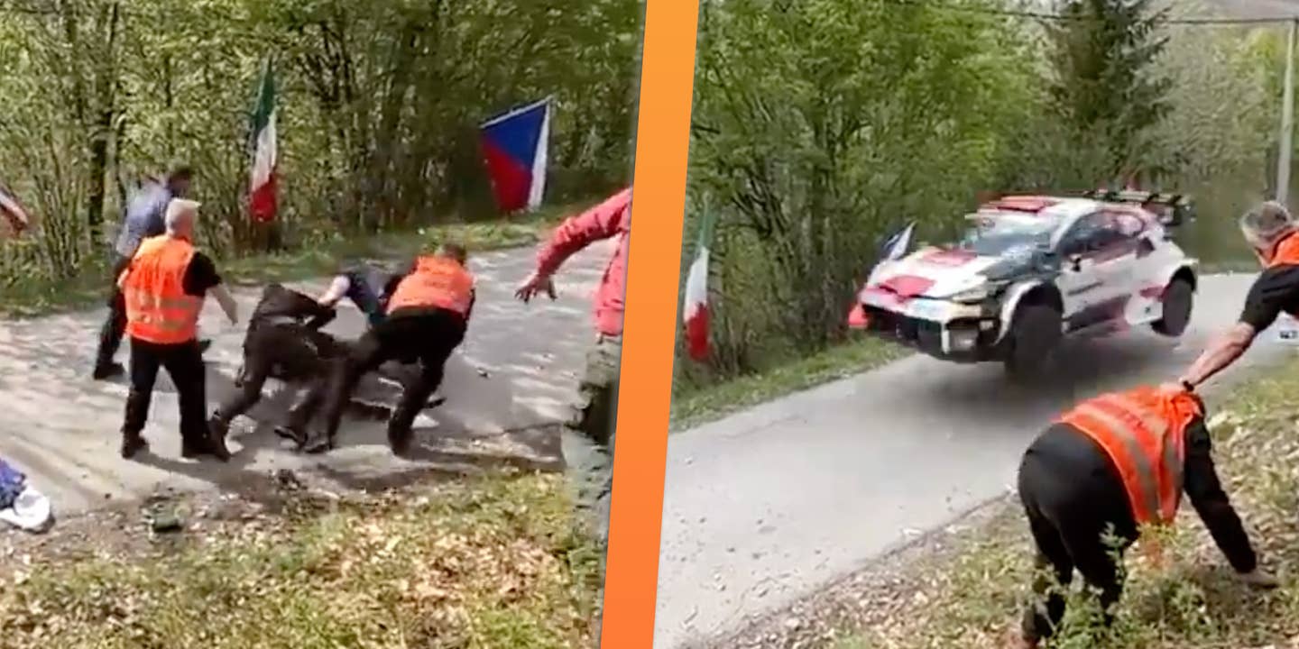 Spectator fight at WRC Rally Croatia 2023