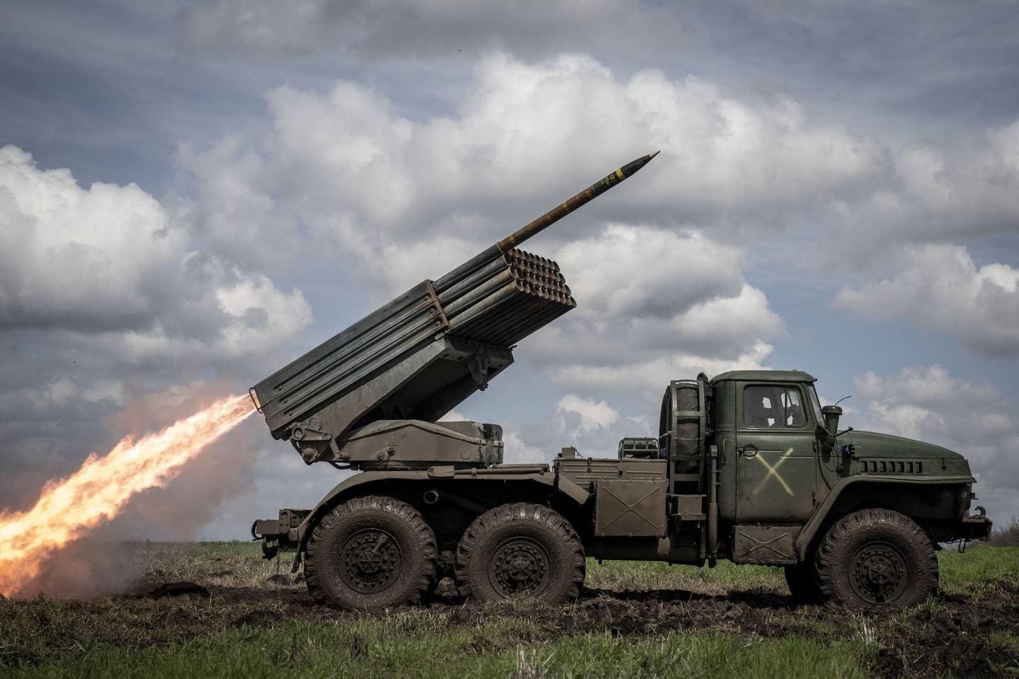 The U.S. has provided more than 60,000 122mm rockets for Ukraine's Grad multiple-launch rocket system. (Photo by Muhammed Enes Yildirim/Anadolu Agency via Getty Images)