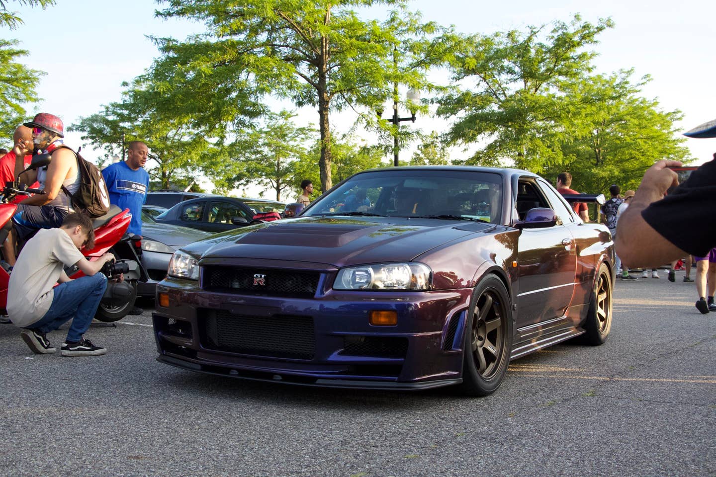 R34 generation Nissan GT-R at Cars and Coffee.