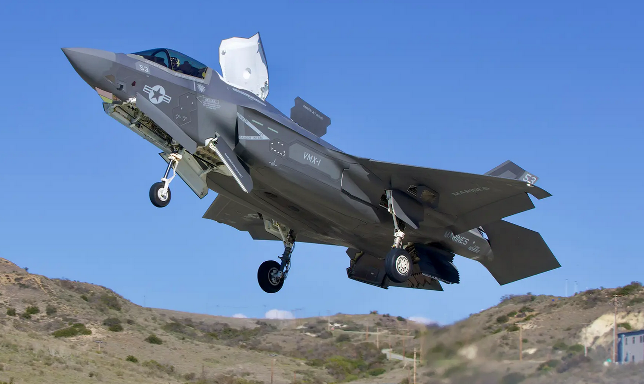 F-35Bs have the ability to work from very short and increasingly narrow operating areas, which makes them a great pairing with the Q-58. (James DeBoer)