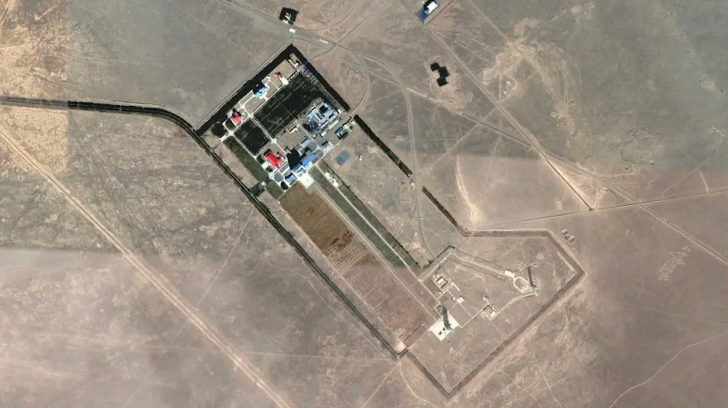 A satellite image of the Jiuquan Satellite Launch Center.&nbsp;<em>Google Earth</em>