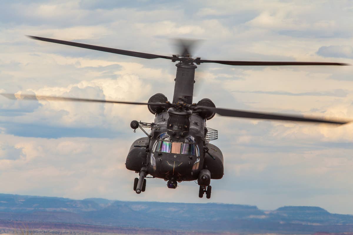 Another view of an MH-47G in flight. <em>U.S. Army</em>