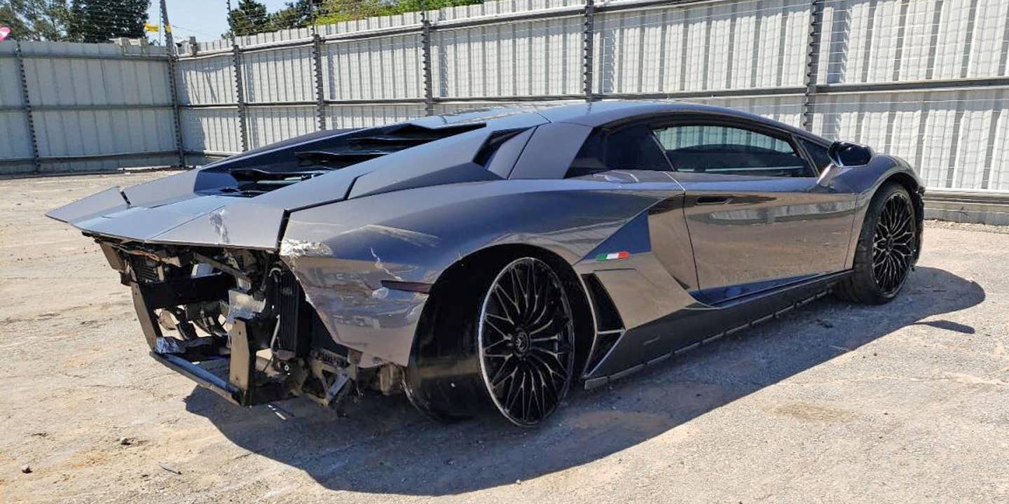 Totaled 2022 Lamborghini Aventador Ultimae Pops Up on Copart With Just 1,064 Miles