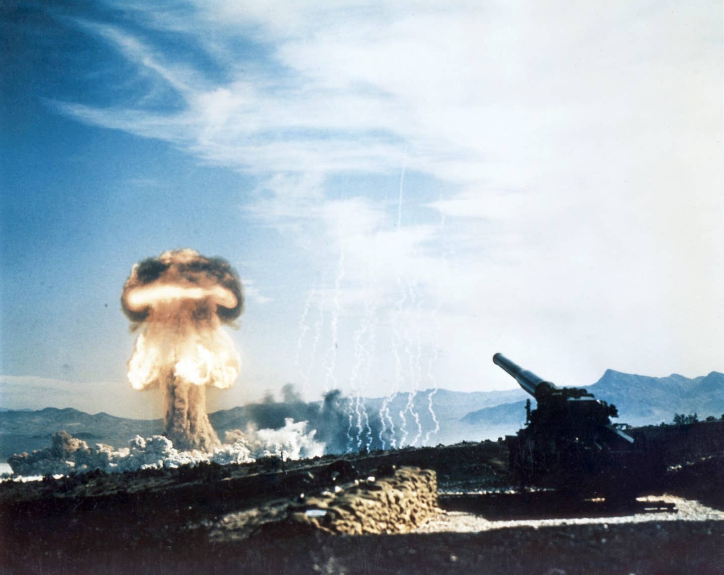 Part of Operation Upshot-Knothole saw a 15-kiloton nuclear explosion test on May 25, 1953 at the Nevada Proving Grounds, known as the<em> </em>Grable&nbsp;test.<em> U.S. government </em>