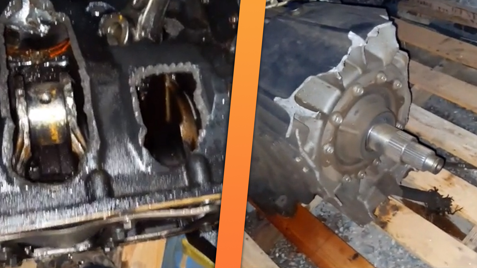 Over-Revved Truck Engine Sends Every Piston Through the Block, Obliterates Transmission
