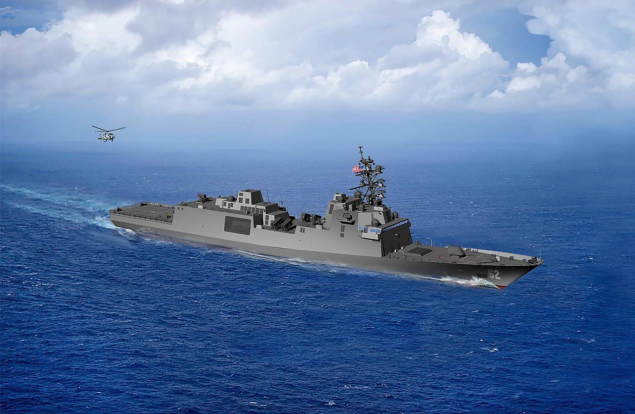 U.S. Navy guided-missile frigate FFG-62 artist rendering, from April 2020. <em>U.S. Navy</em>