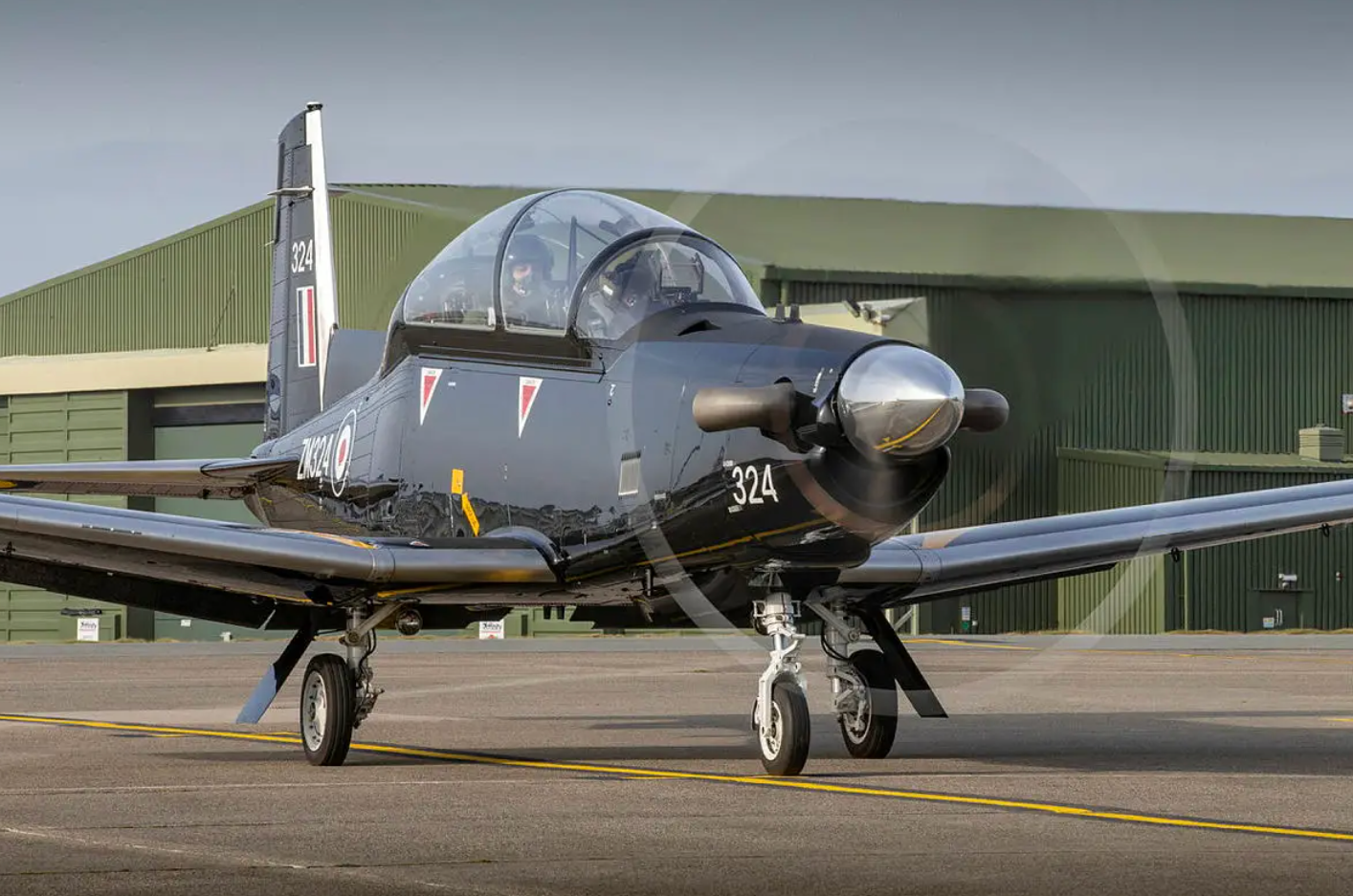 One of the RAF’s small fleet of Texan T1 turboprop trainers.<em>&nbsp;Crown Copyright</em>