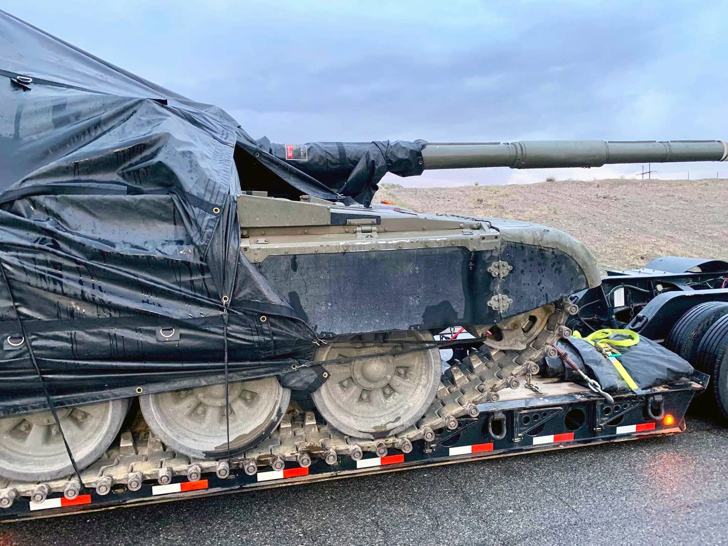 This tank was spotted at a Pilot Travel Center at West Wendover, Nevada, on May 13 by Navy veteran Dave Trojan. (Courtesy Dave Trojan)