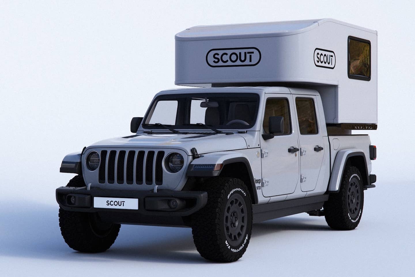 Scout Tuktut camper on a Jeep Gladiator