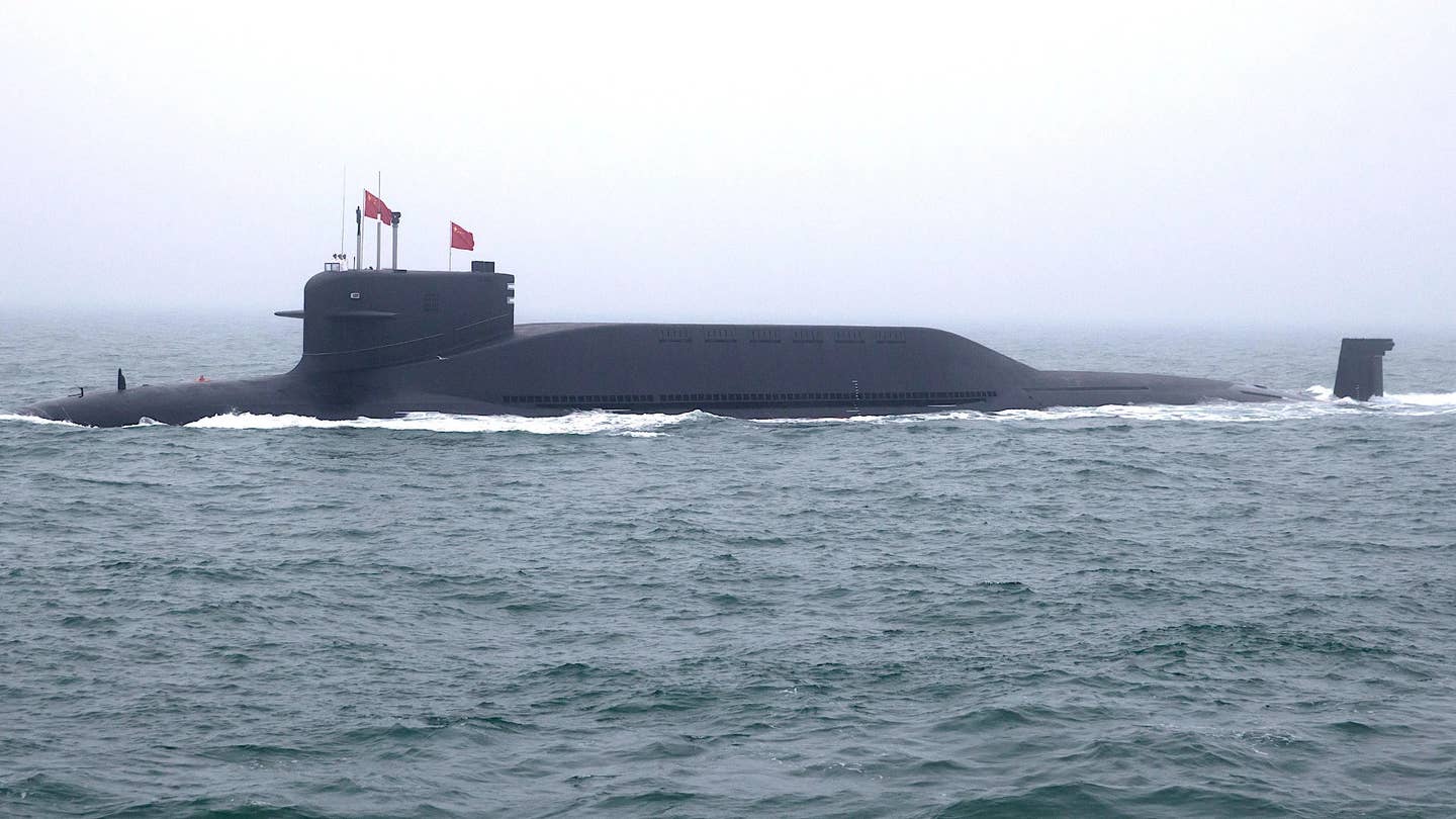A Chinese Type 094 ballistic missile submarine. <em>Mark Schiefelbien/AFP via Getty Images</em>