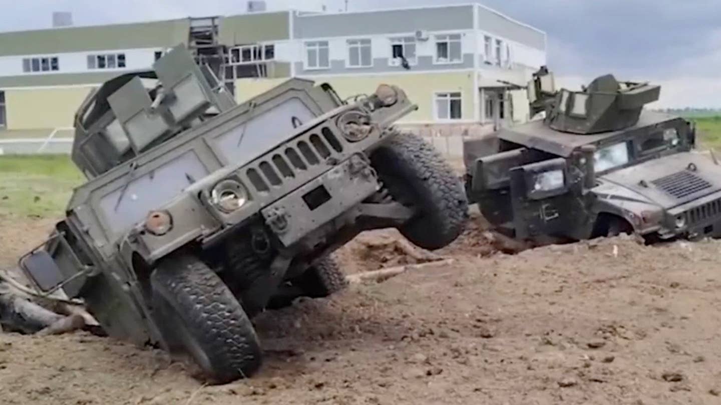 The Pentagon says it did not authorize the use of U.S. vehicles by anyone outside the Ukrainian Armed Forces.