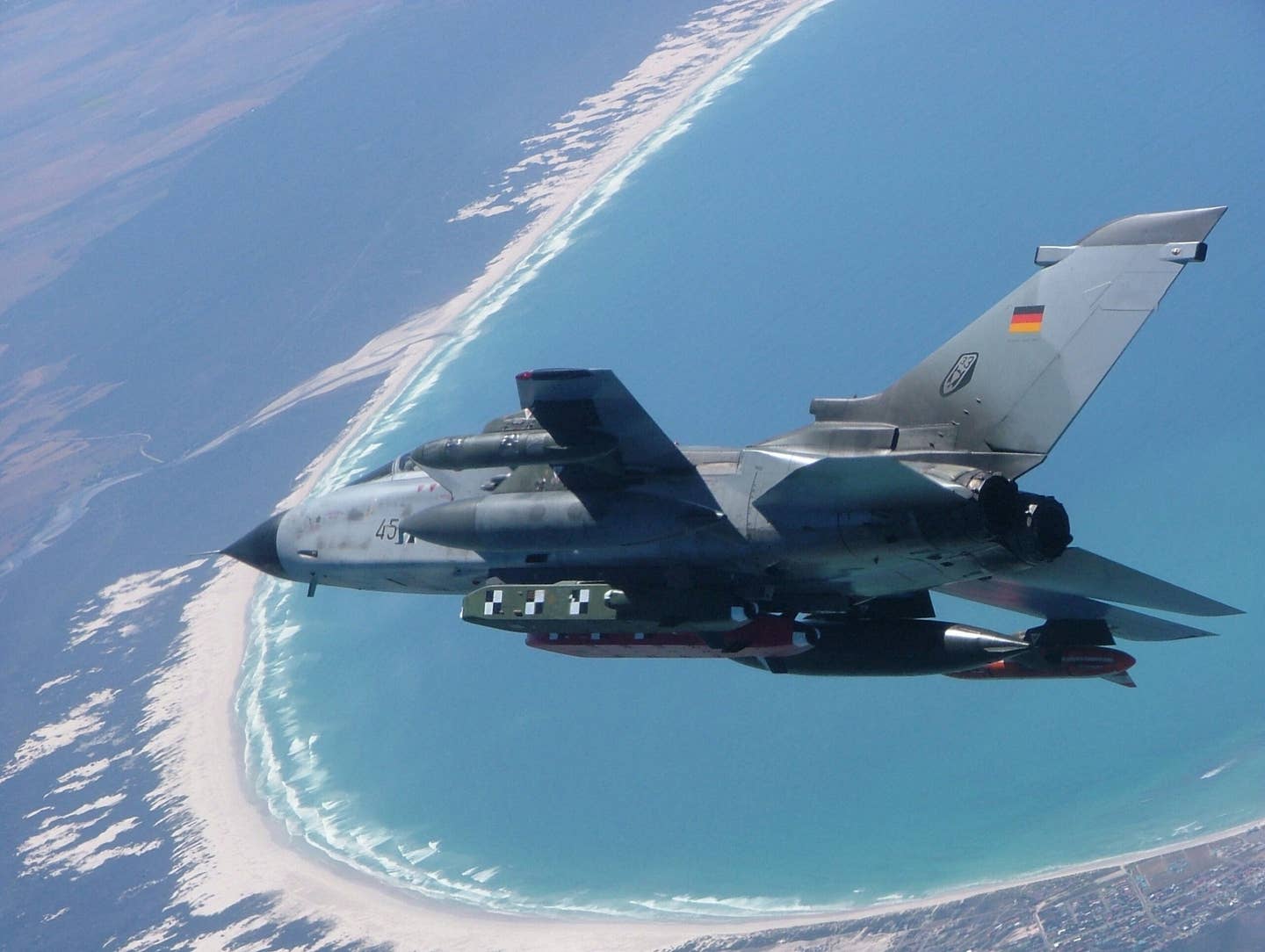 A German Tornado IDS during a test launch of the Taurus missile in South Africa. <em>Bundeswehr/Adolfs</em>