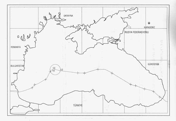 A map of Turkey's Black Sea Exclusive Economic Zone. (Turkish Marine Research Foundation map)
