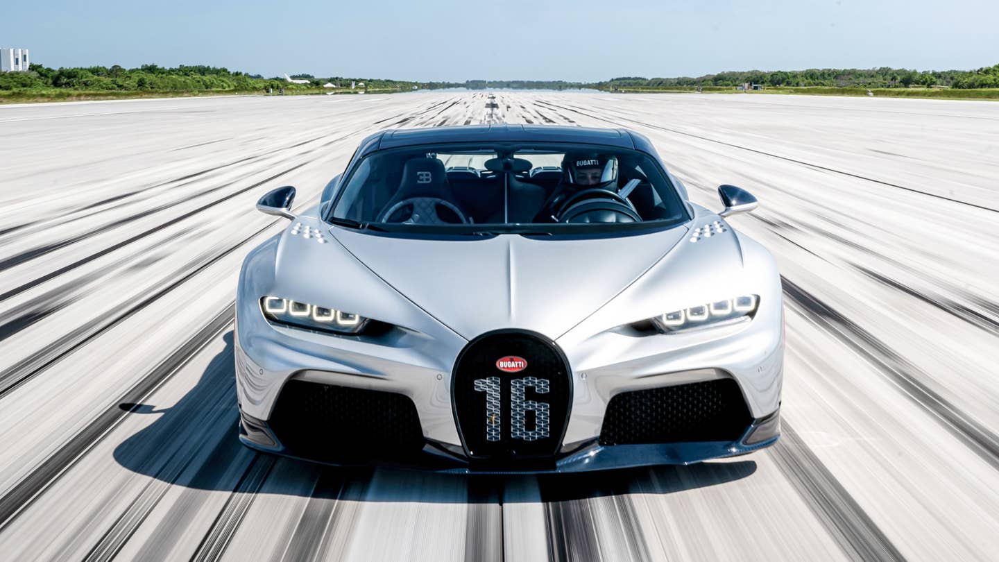 Bugatti Chiron Owners Treated To 248-MPH Drives on Former Space Shuttle Runway