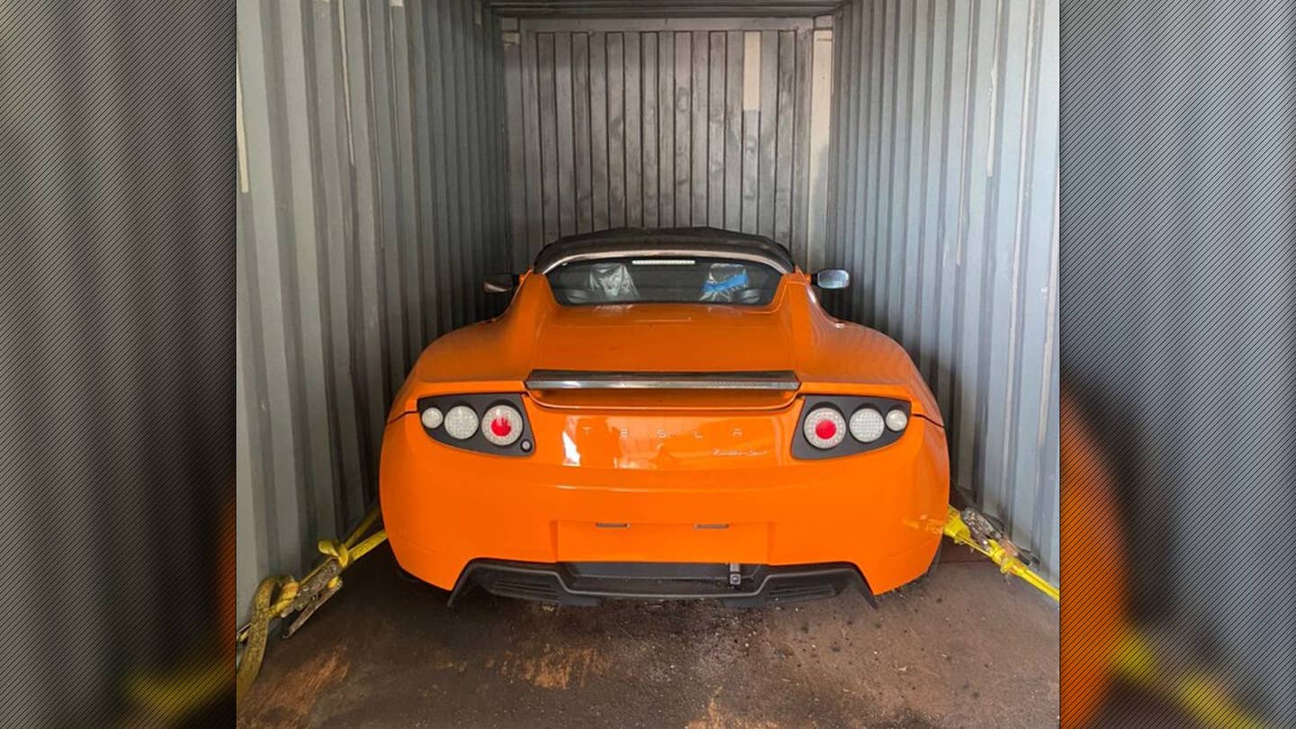 Tesla Roadster Shipping Container