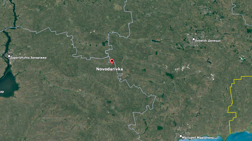 Ukraine attempted an attack through Novodarivka in Zaporizhzhia Oblast, said Russian milblogger Boris Rosin on his Colonelcassad Telegram channel. (Google Earth image)