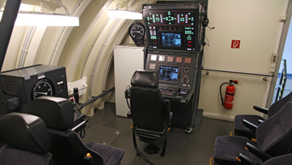 Depth control and diving simulator, interior.<em> Photo by Bundeswehr</em>