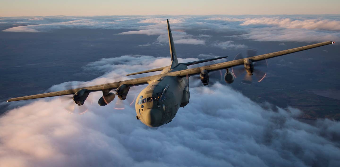 C-130J in flight. <em>RAF image</em>