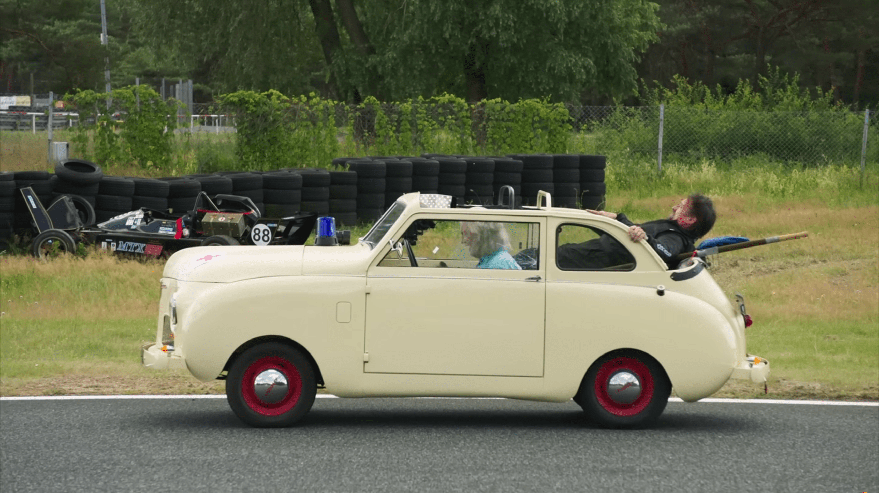 Richard Hammond’s Race Day Ended in James May’s 1947 Ambulance (He’s Fine)