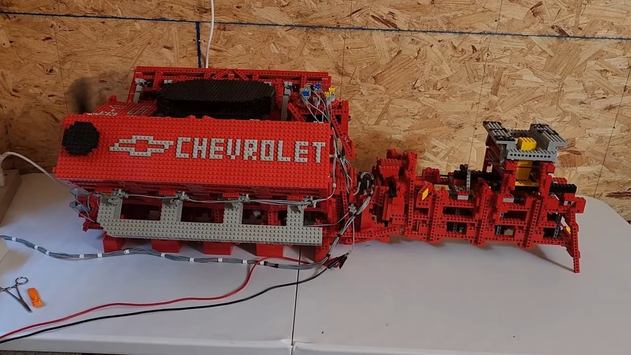 Life-Size Chevy 454 V8 Made of Lego Runs on Ancient 8-Bit Hardware