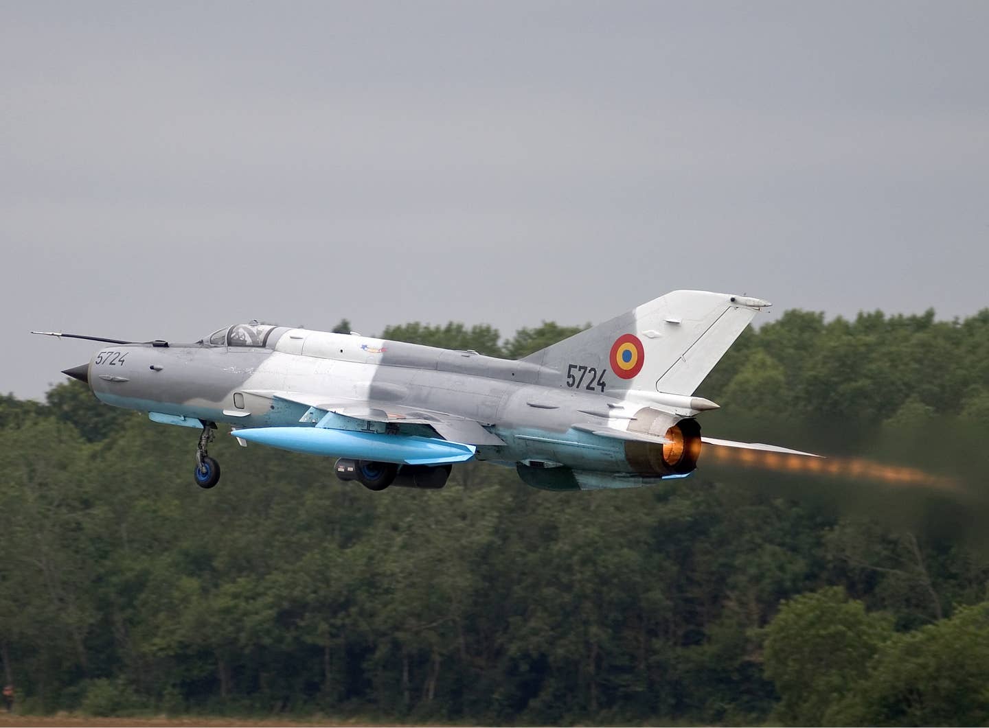 A Romanian Air Force MiG-21 LanceR, a type retired last month. <em>Chris Lofting/Wikimedia Commons</em>