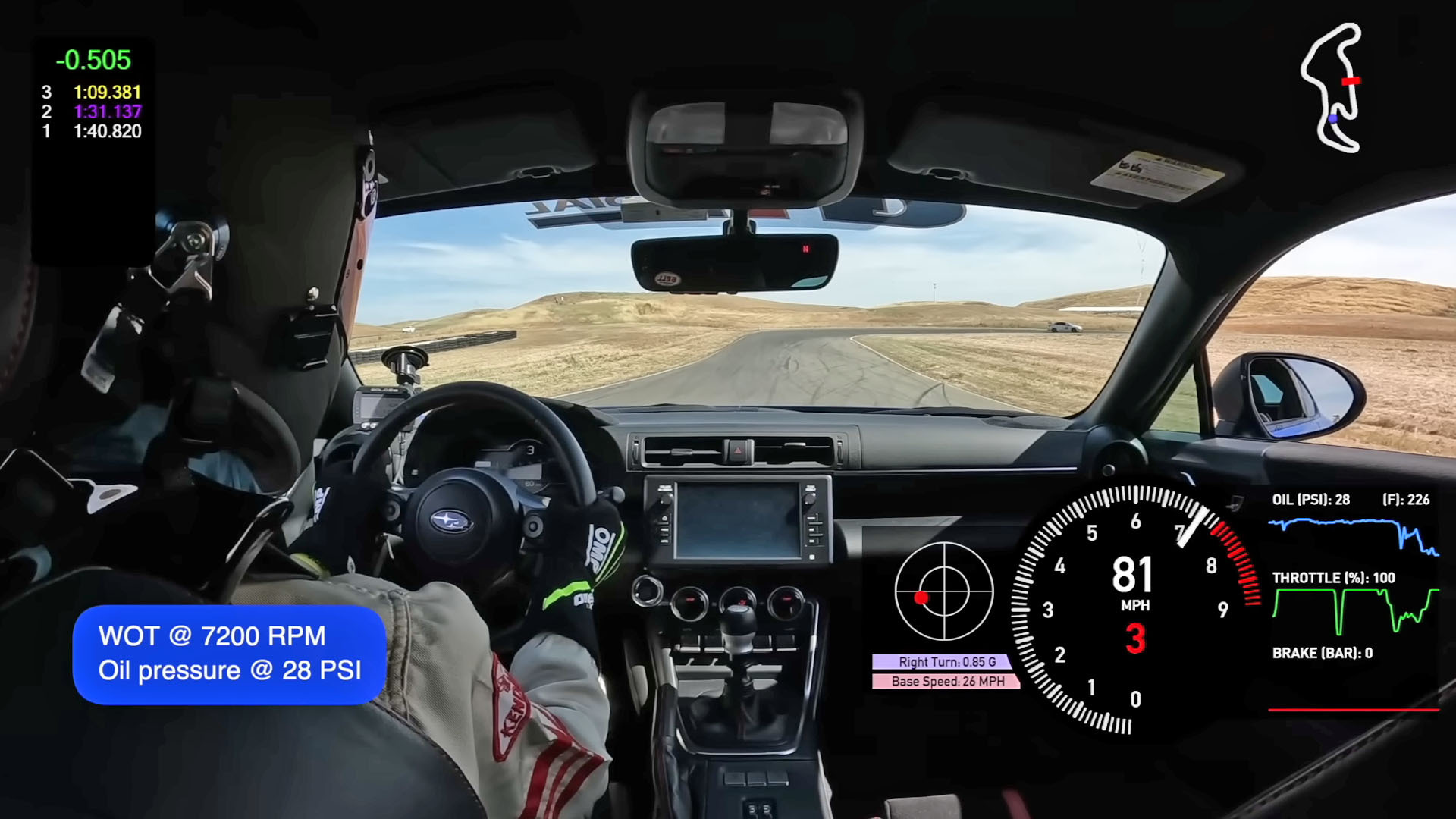 2022 Subaru BRZ Owner’s Instrumented Testing Shows Big Oil Pressure Drops On Track