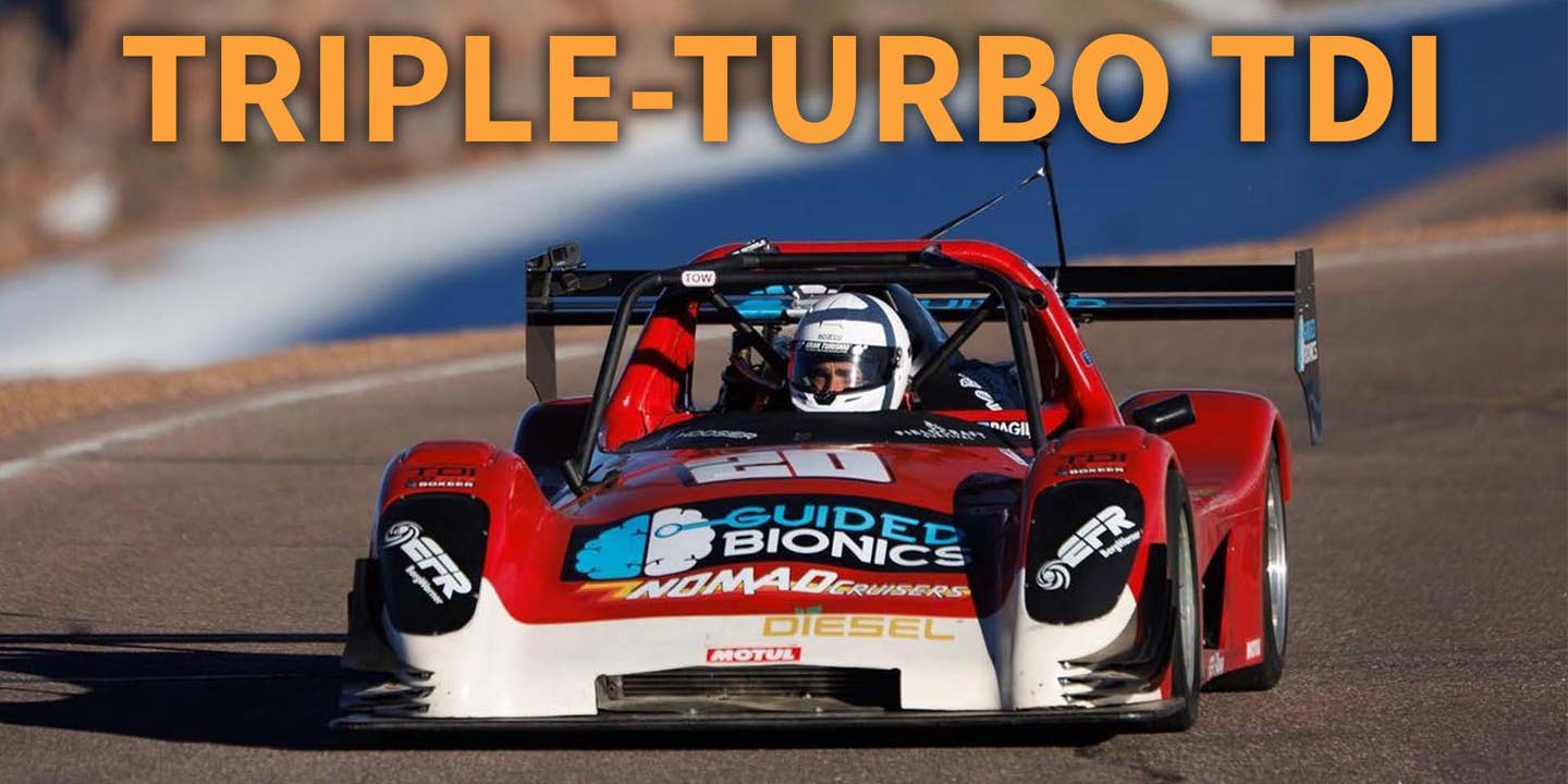 New Pikes Peak Diesel Record-Holder Uses Outrageous Tri-Turbo VW Four-Cylinder