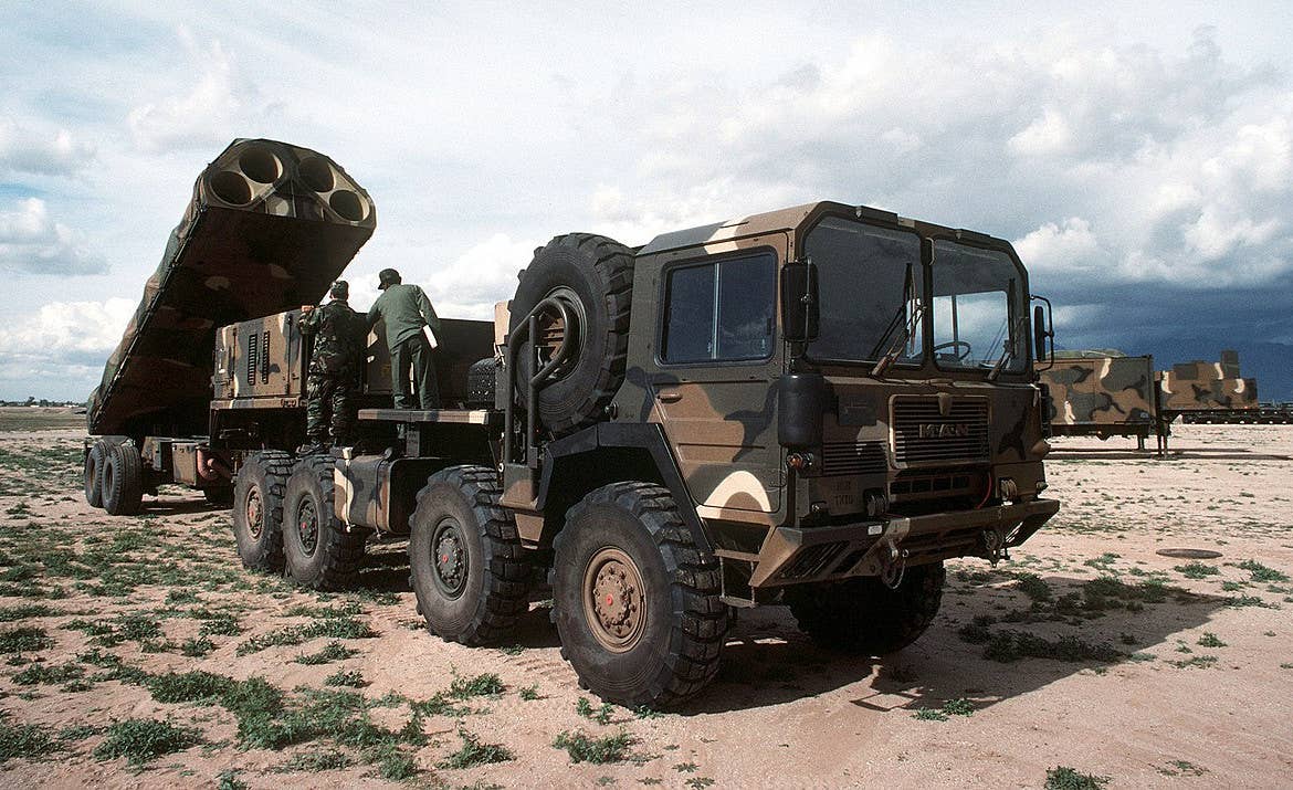 A launcher for the BGM-109G Gryphon variant of the Tomahawk cruise missile. <em>DOD</em>