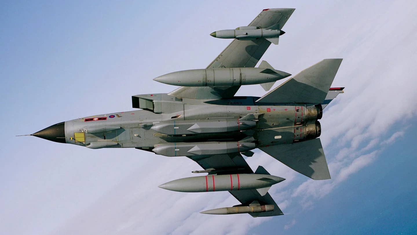 A now retired RAF Tornado carrying a pair of Storm Shadows. (RAF)