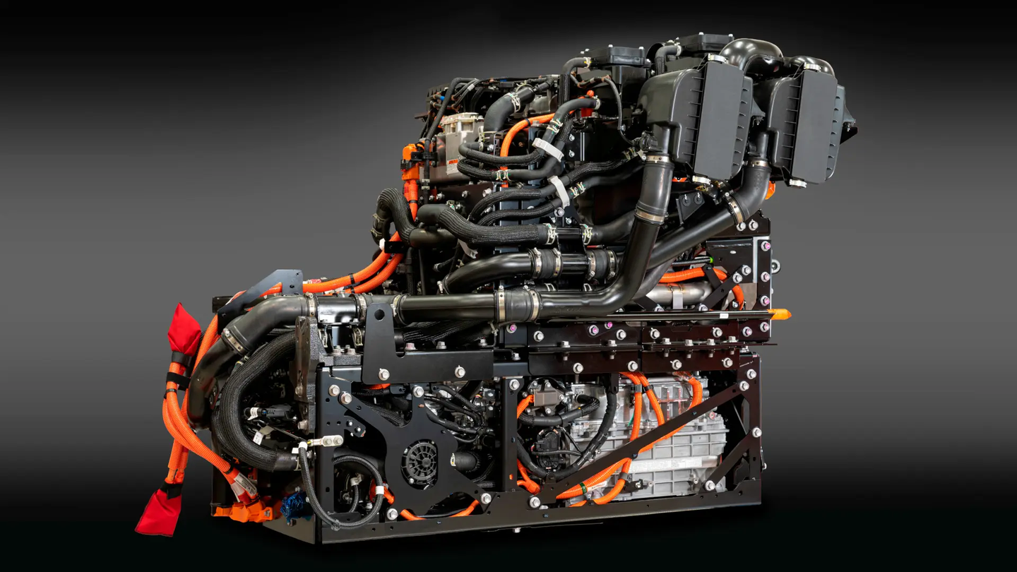 A Toyota-developed hydrogen fuel cell intended for heavy trucks. <em>Toyota</em>