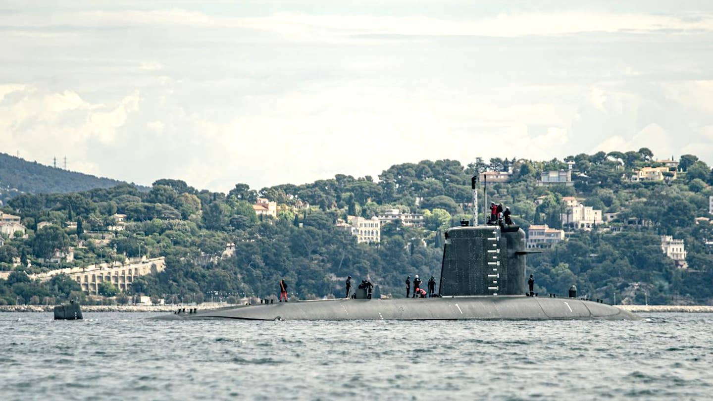 The <em>Rubis</em> class submarine <em>Perle</em>. <em>Naval Group</em>