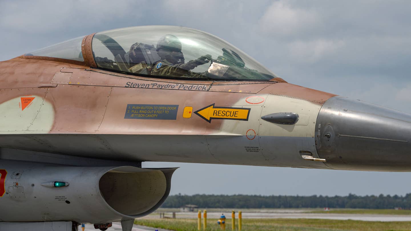 Top Aces flies stripped out ex-Israeli F-16As. <em>Jamie Hunter</em>