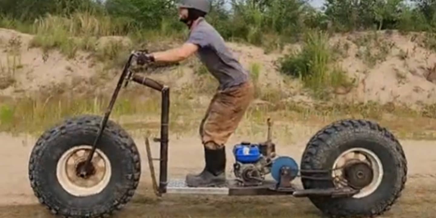 Massive Scooter With 35-inch Boggers Is a Solution to a Problem We Would Like to Have