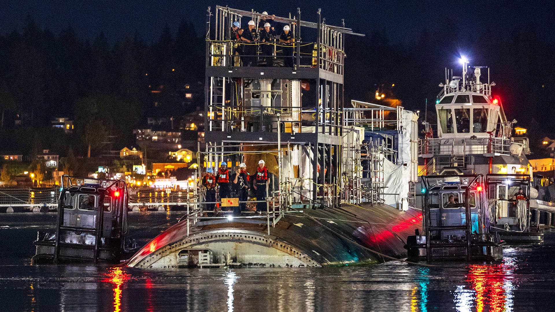 Badly Damaged Nuclear Submarine USS Connecticut Seen In New Images