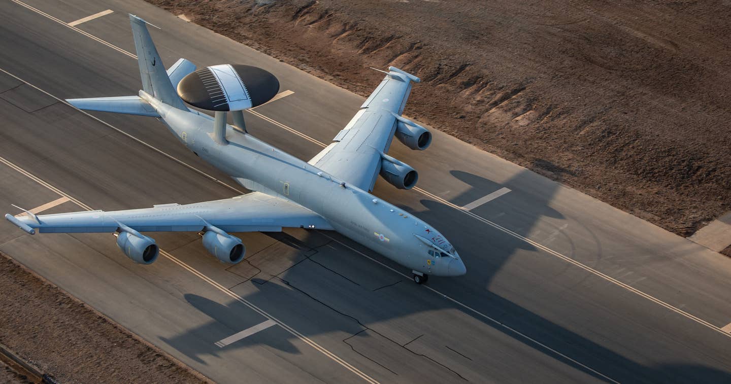 A Royal Air Force E-3D Sentry AEW1 during its final months of operations.&nbsp;<em>Crown Copyright</em>
