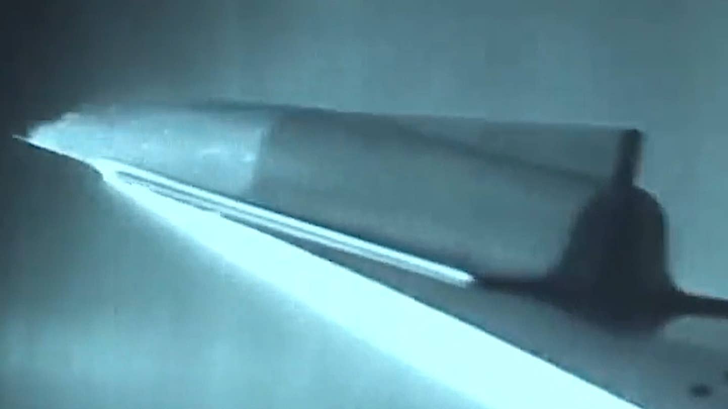 A space plane design is seen being tested in what China says is the most powerful wind tunnel in the world in new video.