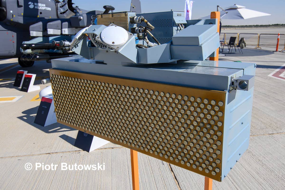 The V006 or RZ-001 Rezets (cutter) radar with active electronic scanning antenna, possibly implemented in the Ka-52M in its new configuration. <em>Piotr Butowski</em>