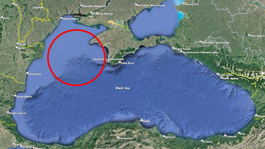 A map showing the general area where the test took place and where Russia has threatened shipping. (Google Earth)