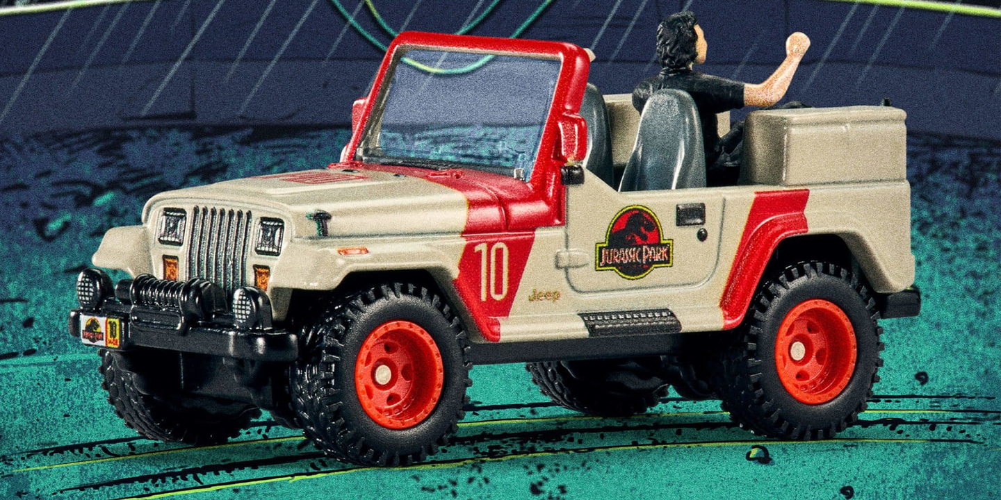 Hot Wheels Drops Jurassic Park Jeep Wrangler With a Little Jeff Goldblum in the Back