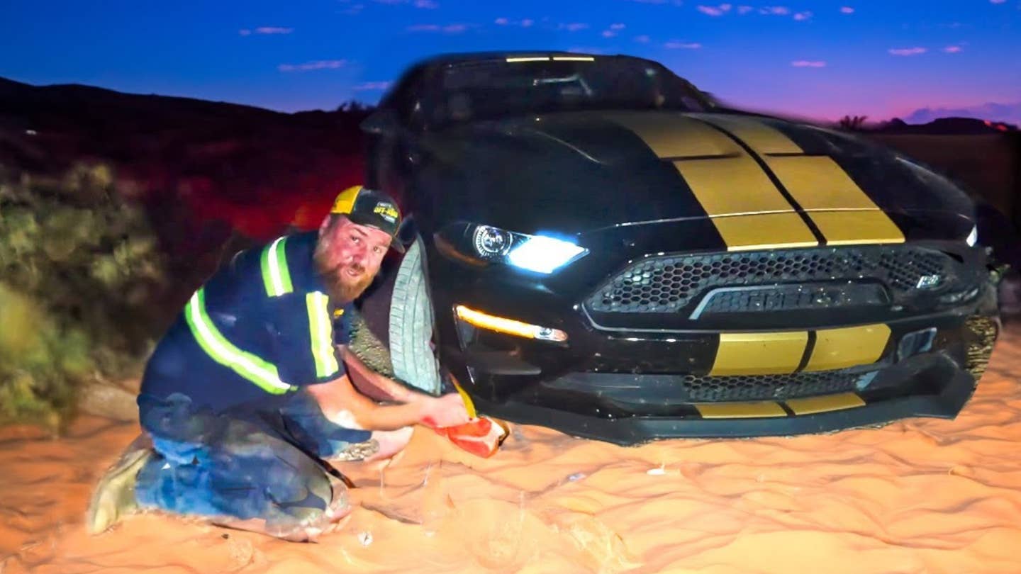 Tourist's Off-Road Adventure in a Rental Ford Mustang GT Didn't End Well