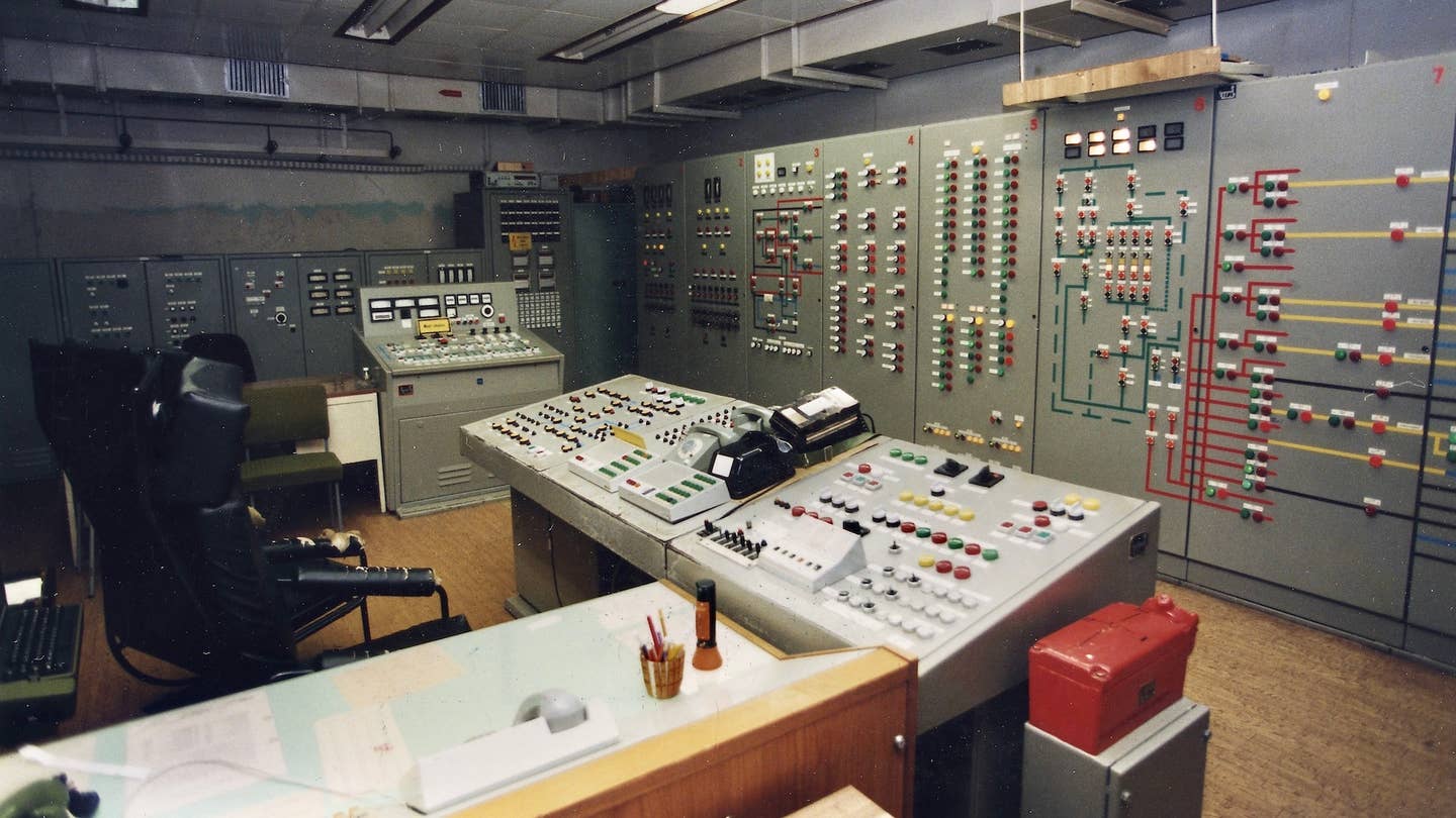 Technical center of the nuclear bunker in Harnekop near Bad Freienwalde, eastern Germany, March 1996.
