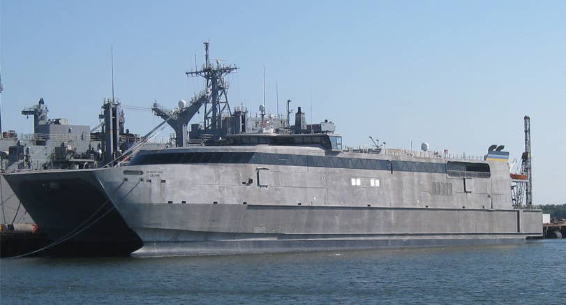 One of the Navy's two High-Speed Transports, the USNS <em>Guam</em>. <em>USN</em>